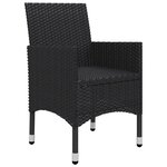 vidaXL Ensemble à manger de jardin 9 Pièces Résine tressée et acacia Noir