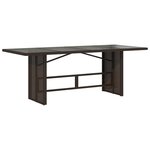 vidaXL Ensemble à manger de jardin et coussins 9 Pièces marron poly rotin