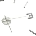 vidaXL Horloge murale 3D Design moderne Argenté 100 cm XXL