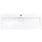 vidaXL Lavabo 120x46x11 cm Fonte minérale/marbre Blanc