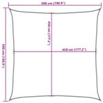 vidaXL Voile d'ombrage 160 g/m² Marron 5x5 m PEHD