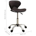 Chaise fauteuil siège de bureau informatique étude similicuir brun 02_0024034