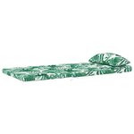 vidaXL Coussin tropical à motif de feuilles Motif de feuilles Polyester