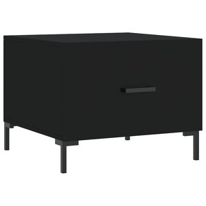 vidaXL Table basse Noir 50x50x40 cm Bois d'ingénierie