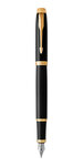 PARKER IM Stylo plume  Noir  plume moyenne  encre bleue  Coffret cadeau