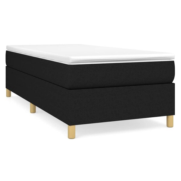 vidaXL Cadre de lit sans matelas noir 100x200 cm tissu