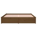 vidaXL Cadre de lit sans matelas marron miel bois massif 150x200 cm