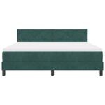 vidaXL Lit à ressorts avec matelas & LED Vert foncé 180x200 cm en velours
