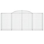 vidaXL Paniers à gabions arqués 8 Pièces 300x50x120/140 cm fer galvanisé