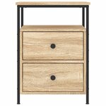 vidaXL Tables de chevet 2Pièces chêne sonoma 44x45x60cm bois d'ingénierie