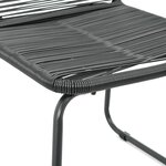 Salon de jardin meuble d'extérieur ensemble de mobilier 3 pièces rotin pvc noir 02_0016063