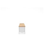 Meuble TV 2 tiroirs - Décor chene artisan et blanc - L 160 x P 45 x H 40 cm - BERGEN