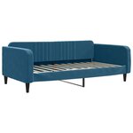 vidaXL Lit de jour avec gigogne et tiroirs sans matelas bleu 100x200cm