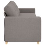 Canapé 3 places taupe 180 cm en tissu vidaXL