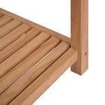 vidaXL Support de rangement de bain 4 niveaux teck massif 42x42x165 cm