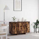 vidaXL Buffet en chêne fumé Chêne fumé Bois d'ingénierie 120 x 41 x 75 cm