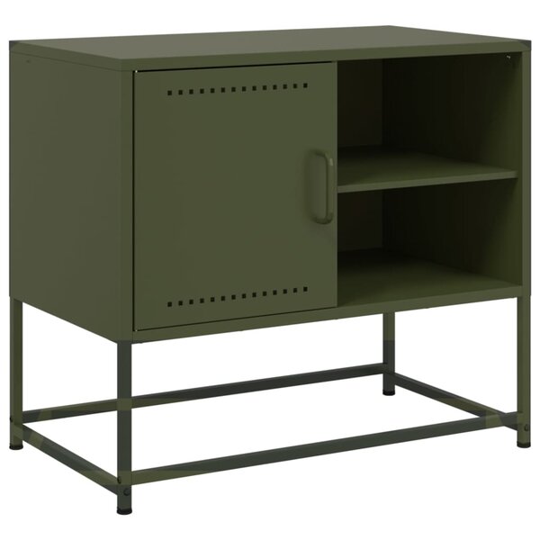 vidaXL Meuble TV jaune moutarde 100 5x39x60 5 cm acier