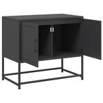 vidaXL Meuble TV noir 68 5x39x60 5 cm acier