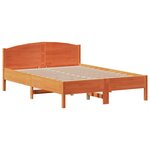 vidaXL Cadre de lit sans matelas cire marron 120x190cm bois pin massif