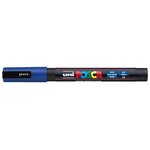 Marqueur pointe conique fine pc3m 0 9 - 1 3mm bleu foncé x 12 POSCA