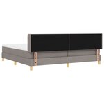 Lit avec sommiers vidaXL et matelas taupe 200x200 cm en tissu