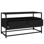 vidaXL Meuble TV noir 80x35x45 cm bois d'ingénierie