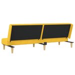 vidaXL Canapé-lit à 2 places jaune tissu