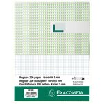 Registre quadrillé 5/5 folioté, 210 x 297 mm 200 pages EXACOMPTA