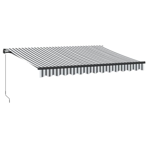 vidaXL Auvent manuel rétractable avec LED anthracite blanc 350x250 cm