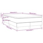 vidaXL Sommier à lattes de lit avec matelas gris foncé 120x190cm tissu