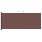 Vidaxl auvent latéral rétractable de patio 200x500 cm marron