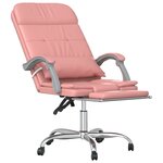 Fauteuil de massage inclinable de bureau informatique étude Rose similicuir rose 02_0025392