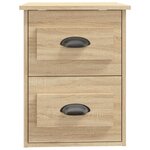 vidaXL Tables de chevet murales 2 Pièces chêne sonoma 41 5x36x53 cm