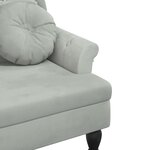 vidaXL Banc avec coussins gris clair 120 5x65x75 cm velours