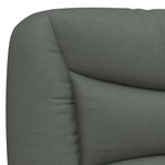 vidaXL Coussin de tête de lit gris foncé 90 cm tissu