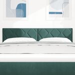 vidaXL Tête de Lit Design Blocs de Diamant Verte Foncée 144 cm Velours