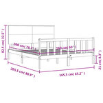 vidaXL Cadre de lit sans matelas 160x200 cm bois massif de pin