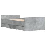 vidaXL Cadre de lit tête de lit et pied de lit gris béton 90x190 cm