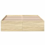 vidaXL Cadre de lit sans matelas chêne sonoma 140x200 cm