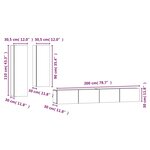 vidaXL Ensemble de meubles TV 4 Pièces Blanc Bois d'ingénierie