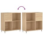 vidaXL Armoire à disques chêne sonoma 84 5x38x89 cm bois d'ingénierie