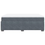 vidaXL Sommier à lattes de lit et matelas Gris foncé 140x200cm Velours