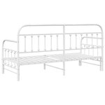 Cadre de lit daybed vidaXL avec lit gigogne Blanc 75x190 cm Acier