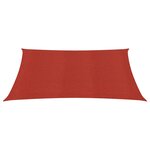 vidaXL Voile d'ombrage 160 g/m² Rouge 6x6 m PEHD