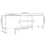 vidaXL Meuble TV blanc 150x30x50 cm bois d'ingénierie