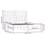 vidaXL Cadre de lit sans matelas 120x190 cm bois de pin massif