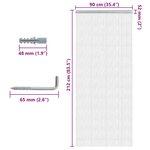 vidaXL Moustiquaire de porte à chaîne 90x212 cm aluminium