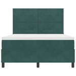 lit à ressorts vidaXL avec matelas vert foncé 140x200 cm en velours