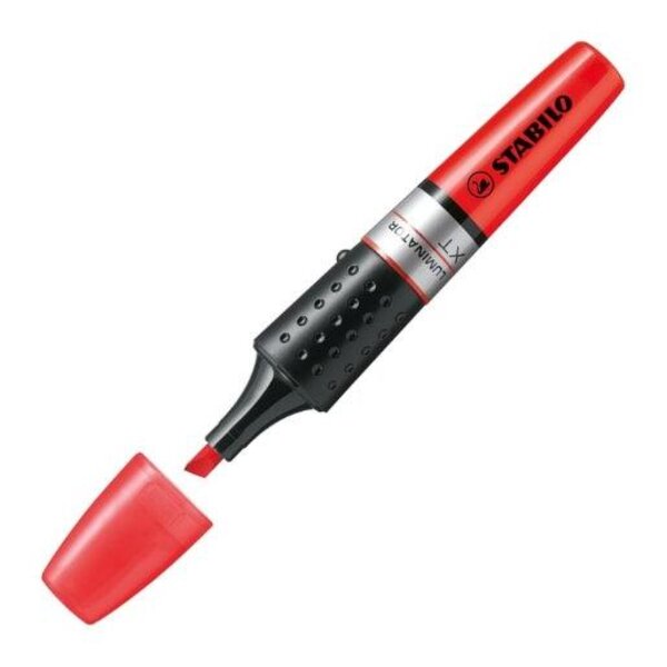 Surligneur LUMINATOR Niveau d'encre Visible Pte Biseautée Rouge STABILO
