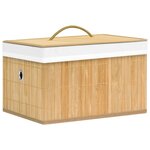 vidaXL Boîtes de rangement en bambou 4 Pièces